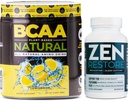 Nutroloģija Zen Dabas magnija papildinājums (30 Kalpotāji) & Nutroloģija BCAA Dabas, Augu balstīta BCAA pulveris, Lemonade Flavor (30 Kalpo)