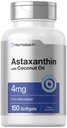 Horbäach Astaksantīns 4mg - 150 Softgels - Papildinājums no mikroaļģēm -- ar kokosriekstu eļļu -- Non-GMO, Gluten, bez sojas