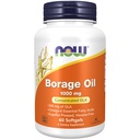 NOW pārtikas piedevas, Borage eļļa 1000 mg ar 240mg GLA (Gamma Linolenic Acid), 60 Softgels
