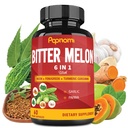 Organic Bitter Melon Extract Kapsulas - 60 tabletes 2 mēneši - Kombinēts miza, grieķu siers, kurkumīns, ķiploki un papaija