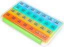 Sukuos Mēneša Tabletes Organizators 4 Nedēļa, Liela Pillu kaste Viegli atverama, Mitruma/Dust-Proof kastes mēnesim Vitamīna/Zivju eļļa/Plēves ar dzidru šķidrumu