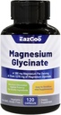Magnija Glicināt Kapsulas 1270mg, 380mg Magnija Papildinājums, Augsta Absorbcija Magnija Glicināt Papildinājums, Ne-GMO Nē Gluten, 120 Kapsulas