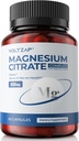 Magnija citrāts kapsulas 500mg Papildinājums: Aizcietējums un veselība Miega atbalsts Augsta absorbējama magnija Elementa papildinājums komplekss muskuļu un gremošanas atbalstam - bez GMO un lipekļa