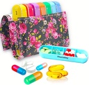 Nedēļas (7 dienas) Pill organizētājs - 4 reizes dienas Pill Dispensers un organizators- Portable lielas kapacitātes Pillbox zivju eļļas, vitamīni, papildinājumi