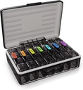 Nedēļas Tabletes Organizators - Lielas ietilpības Konteiners ikdienas zālēm - Ne-Spilvena turētājs tabletēm, kapsulām, Softgels - Travel Friendly 7 Day