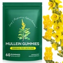 Mullein Gummies for Lung Detox, 2000mg Mullein Leaf ekstrakts elpošanas un gremošanas un imūno atbalstu, Organic Mullein Herb papildinājums Mucus Relief for Respiratorās, Imūnās, Vegan 60 Gummies