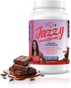Jazzy Vegan Protein Pulveris sievietēm (907 gm) Šokolādes proteīns Pulveris, Laktoze un bez glutēna Proteīns Blend, Augu balstīta, Uzturs enerģijas Boost (28 Servings) Saldināts ar stevia
