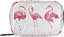 Ūdenscolor Flamingos Pill Box 7 Day Pill Case Travel Pill Organizators Bag ar rāvējslēdzēju Pārnēsājams Weekly Case Compact Izmērs Vitamīnu Papildinājuma turētājs