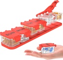 Extra Large Weekly Pill organizators - ūdensdroša 7 dienu Pill kaste, pārnēsājams vitamīnu un uztura bagātinātāju iepakojums, viegli atverams dizains, ideāli piemērots ceļošanai ar dienas zālēm (sarkans)