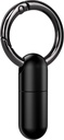 Micro Keychain Pill Holder Titanium Waterproof Mini Pill Konteiners avārijas medicīnā,Ceļojums Purse kabatiņa (Melns)