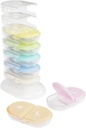 EZY DOSE Weekly (7-Day) AM/PM Pill organizētāja tornis, Stackable Medicin Dispenser, Portable Travel Pill Box with Morning & Evening Pillarments, Viegli lietojams Vitamīnu uzglabāšanas iepakojums, Varavīksne