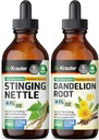 BIO KRATER Stinging Nettle Tincture 4 Fl. Oz. & Dandelion Tincture 4 Fl. Oz.