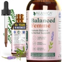 Rejuvica Veselības Līdzsvarots Femme - Advanced Sieviešu Balance Atbalsts Papildinājums - Šķidrums Piegāde Labākai Absorbcijai - Vitex, Dong Quai, Black Cohosh, Maca Wild Yam & More!
