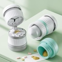 Pill Cutter - Pill Splitter ar Nerūsējošā tērauda Blade griešanai mazas tabletes vai lielas tabletes vienā trešdaļā, Pill Cutter 1/3, Piemērots griešanai vitamīnu, tabletes (1-3 Grey)