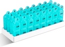 Daviky Monthly Pill organizētājs 2 reizes dienā, 30 Day Pill Box AM PM ar atsevišķu konteineru, vienu mēnesi Medicīna gadījums divreiz dienā, lai tur vitamīnus, piedevas un zāles (Cyan)