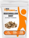 BulkSupplements.com Marshmallow Saknes ekstrakts Pulveris - Marshmallow Saknes papildinājums, Herbal Papildinājums - bez lipekļa, 1.2g per Serving, 250g (8.8 oz) (iepakojums no 1)