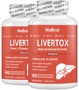 LiverTox - Advanced Aknu Detox & Cleanse Formula - Herbal Aknas Atbalsts ar piena dadži, Turmeric, Artišoks, Dandelion, Bites un Cinka palīdz aknu funkcijas un Gremošanas Pack 2