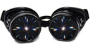 GLOFX Black polsterētas difrakcijas aizsargbrilles, ietonētas lēcas, Ierobežots izdevums – Raves, EDM Festival Aksesuāri, Gaismas šovi, Klubs, Koncertu Wear - 3D Varavīksnes prizma Fractal Kaleidoscope