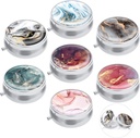 7PCS Round Pill Box Case, ULENDIS 3 Iedalījums Portatīvais Cute Travel Pill Case Medicine Tablet Vitamīna turētājs Organizators, Dekoratīvā Glezniecība Medicines uzglabāšanas tvertne Purse Kabatas Ceļojuma dāvana