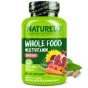 NATURELO multivitamīni pusaudža meitenēm/meitenēm, 60 kapsulas, vesels pārtikas multivitamīns ar minerālvielām, ne-ĢMO, veģetārietis