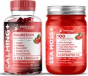 WELLESS LABSRX Irish Sea Moss Gel Strawberry Flavor - Magnijs Glycinate Gumies 1000mg