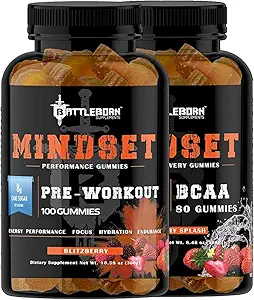 Mindset Diētiskās Gumijas par enerģijas un darbības rādītājiem ; Dabīgi uzliesmojošs; Vegāns un bez glutēna; Multi-Vitamins (Combo Pack)