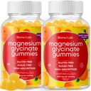 BionerLab Magnijs Glicerīns Košļājamās gumijas (600 mg) bērniem un pieaugušajiem Sievietes - Vegan Complex ar kalcija kālija vitamīnu D6 L-teanīns - bez cukura un glutēna - oranžais uzliesmotājs