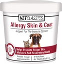 Vet Classics Alerģija āda un apmatojums Atbalsts Pet Papildinājums suņiem un kaķiem – Pet Veselības Papildinājums Kaķu ādas mitruma, Suņu alerģiju, Pet Respiratorā veselība – Ietver antioksidanti – Soft Chews 90 Ct.