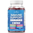 JAUNS 8. VECUMS 1 Imūnā atbalsta revakcinācijas papildinājumā ar plūškoka, C vitamīna un Cinka 50 mg, D vitamīna 5000 SV, Quercetin un Bromelain (8 no 1 Gumijas (1. iepakojumā))
