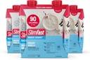 SlimFast Snack Shake, 90 Calorie Fiber Shake, gatavs dzeršanai, Olbaltumvielas, Creamy Vanilla, 12 Count
