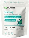 K9 Power Go Dog Hydration & Performance Drink Mix 1 lb - Active Dog Papildinājums muskuļu funkcijai, Izturība, atveseļošana, ar elektrolītu atbalstu