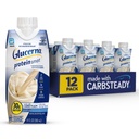 Glucerna Protein Smart Diabetes Care Shake, Vanilla, Diabētiskās Ēdienreizes Aizstāšana, lai atbalstītu asins cukura pārvaldību, 30g Olbaltumvielas, 150 Kalorijas, Gatavs dzeršanai, 11-fl-oz Pudele, 12 iepakojums