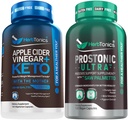 Herbtonics Apple Sidrs Etiķis Kapsulas Plus Keto BHB ; Tauku deglis un svara zaudēšanas papildinājums sievietēm un vīriešiem - prostatas atbalsta papildinājums vīriešu veselībai; ar Saw Palmetto Beta sitosterīnu