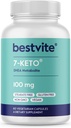 BESTVITE 7-Keto 100mg DHEA (60 Veģetārās kapsulas) - Nav stearātu