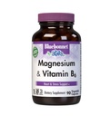 Bluebonnet Nutrition Magnijs & B6 – 400 mg Magnija oksīds un aspartāts ar vitamīnu B6 25 mg – Sirds un smadzeņu magnija komplekss sievietēm un vīriešiem* – ne- GMO, vegans, bez lipekļa - 90 augu kapsulas