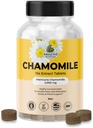 Apbrīnojami Botānikas Organiskās Kumelīšu Ekstrakta Tabletes - Matricaria Chamomilla Augu Papildinājums - 10x Ekstrakts 2000 MG Katrs - Veicina Relaksāciju - 30 Tabletes