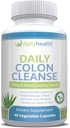 Daily Colon Cleanse 700mg All Natural Formula 10 Herbs, Fiber, Alfalfa, Aloe Vera, Rhubarb, Gentian, Buckthorn, Goldenseal, Lactobacillus acidophilus 60 augu kapsulas (Divi 15 dienu tīrīšanas komplekti)