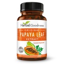 Papaya Leaf ekstrakts Gremošanas enzīmi - 10X Stiprums 60/600mg Veg kapsulas - Asins Trombocīti, kaulu smadzeņu un liesas atbalsts, Imūnās zarnas un super gremošanas veselība - Ražots ASV ar Herbal Goodness