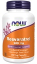 NOW papildinājumi, Natural Resveratrol 200 mg ar sarkanvīna ekstraktu, 120 Veg kapsulas