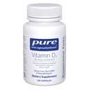 Tīra iekapsulācija D3 vitamīns 25 μg (1000 SV) - papildinājums balsta kaulu, locītavu, krūts, sirds, resnās zarnas un imūnās sistēmas veselībai - ar Premium vitamīnu D - 120 kapsulas