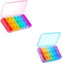 ASprink Pink and Blue Pill organizators 3 reizes vienu reizi nedēļā Pill Box 3 Reizi dienā - Daily Pill Box 7 Dienas zāļu organizators, liels Pill Case Pill Box 3 reizes dienā, Travel Pill organizators