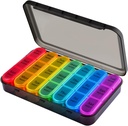 7 dienas Pill Box organizētājs 3 reizes Daily Medicinal Storage Box,Cruxer Nedēļas Zāles Tabletes Organizators Mitruma-Proof BPA bezmaksas Travel Dosette Box Dispenser Case tur vitamīnus, Cod aknu eļļa, Papildinājumi