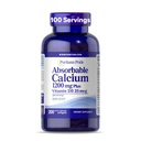 Puritan's Pride Absorbējams kalcijs 1200 mg Plus vitamīns D3 25mkg 1000 SV ar kaulu aktivitātiTM, 200 ātras iedarbības softgeli