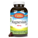Carlson - magnija želejas, 400 mg magnija uz vienu Sofgeli, sirds un muskuļu balsts, magnija želejas vāciņi, kaulu funkcija, magnija papildinājums, 250 softgeli