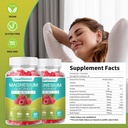 1 Iepakojums Magnija Glycinate Gummies pieaugušajiem un bērniem, Labākais magnija papildinājums Gummy miegam, Stress & Muskuļu Relief & Nerve Health, 60 Skaita Calm Gummies
