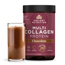 Ancient Nutrition kolagēna Peptīdi Pulveris, Multi-kolagēna proteīns, Sievietes un vīrieši, C vitamīns, Probiotikas, Hidrolizēts kolagēns, Atbalsta āda, Locītavas, Gut Health, Šokolāde, 24 Kalpo