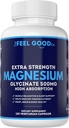 Magnija glicināts 500mg tīras nakts miega, 120 kapsulas, augsta absorbcija - bez GMO, bez lipekļa, vegans, Organisks - papildinājums miegam, sirds veselības nervi, kauli, muskuļi - masīvs 4 mēnešu piegādes
