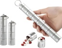 Zam-Zam Daily Pill Organizatora portatīvais 7 Day Pill Organizators ) Lielu jaudu Travel Pill Container ) Ērts Weekly Pill Box Medikamentu pārvaldības ) Travel Pill Organizators ar uzlīmēm (Aluminum)