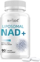 NAD Papildinājums ar liposomālo resveratrolu – 900 mg NAD revakcinācija ar Quercetin Fitosomu enerģijai, fokusam un veselīgam novecošanās procesam – šūnu atbalsts pieaugušajiem 30+ – 80 kapsulas, 40 dienu padeve