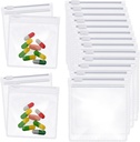 Zonon Pill Pouch somas Zippered atkārtoti lietojams Pill Baggies Clear Plastmasas somas Self Sealing Travel Medicine Organizators Krātuve ar slide Lock par mencu aknu eļļa, un mazie priekšmeti(12 gabali)
